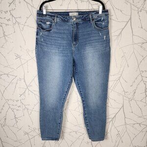 Abercrombie & Fitch Curve Love High Rise Super Skinny Ankle Jeans